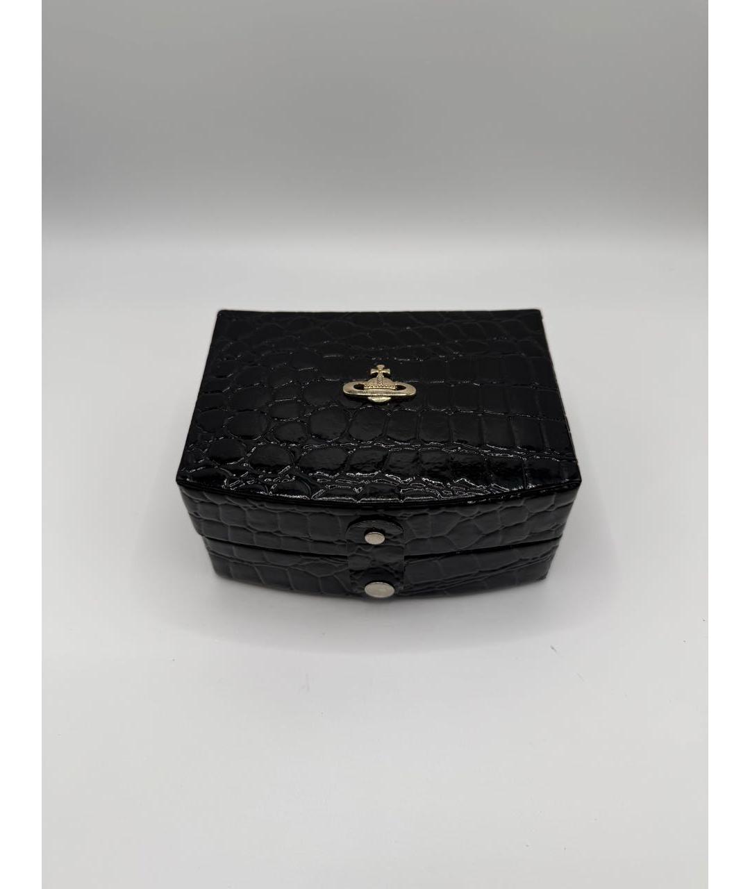 VIVIENNE WESTWOOD Черная кожаная косметичка, фото 6