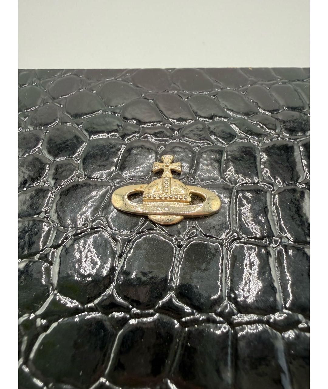 VIVIENNE WESTWOOD Черная кожаная косметичка, фото 4