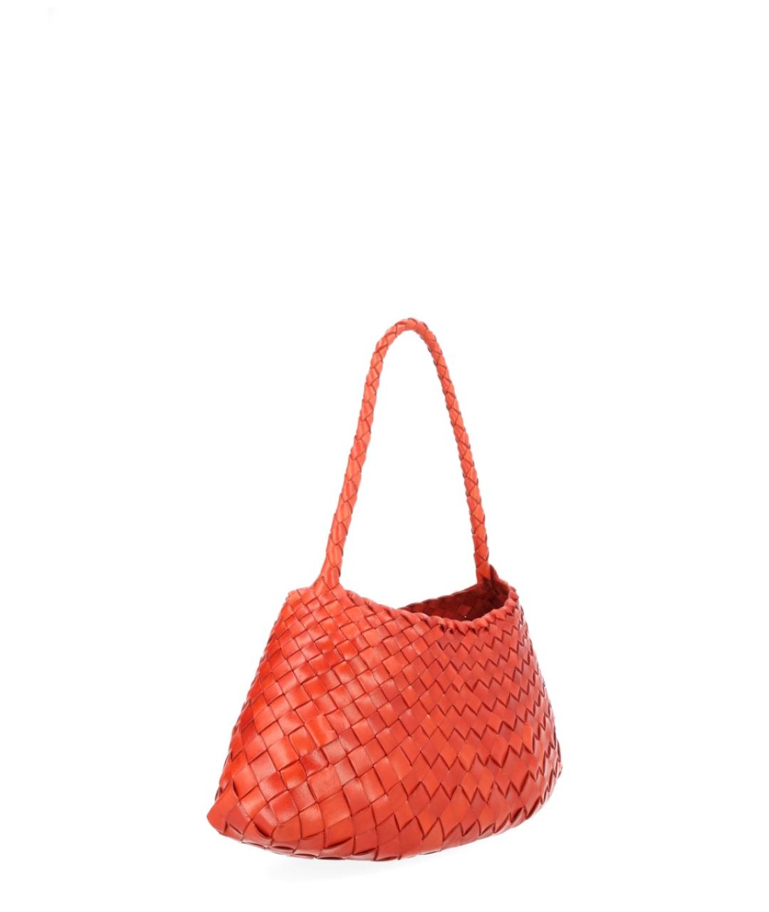 Dragon Diffusion Оранжевая кожаная сумка тоут, фото 3