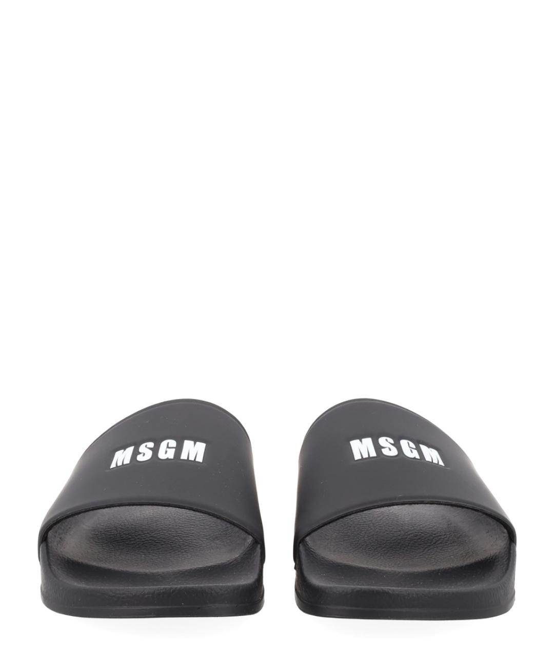 MSGM Черные резиновые шлепанцы, фото 3