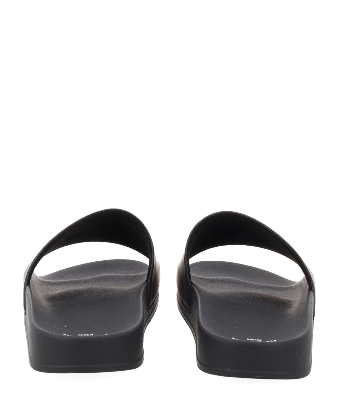 MSGM Черные резиновые шлепанцы, фото 4
