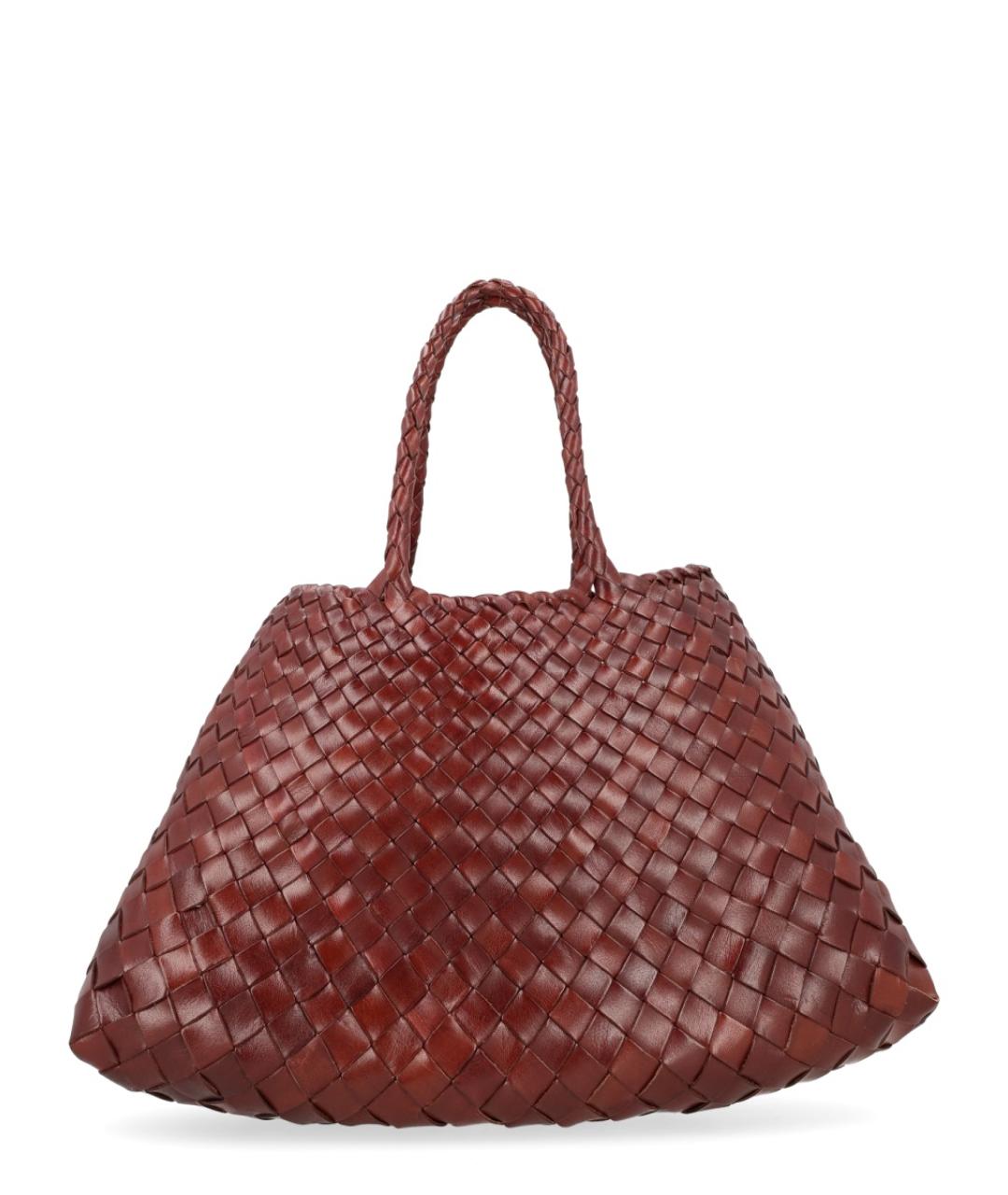 Dragon Diffusion Коричневая кожаная сумка тоут, фото 2