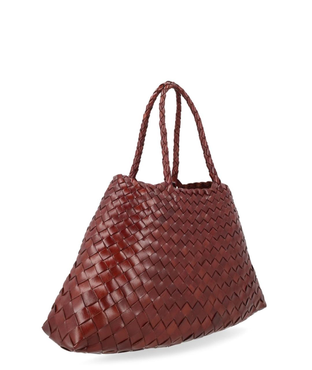 Dragon Diffusion Коричневая кожаная сумка тоут, фото 3