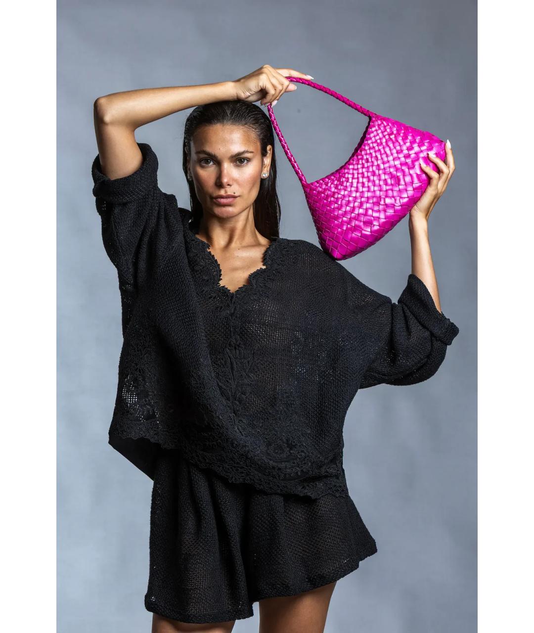 Dragon Diffusion Фуксия кожаная сумка тоут, фото 5