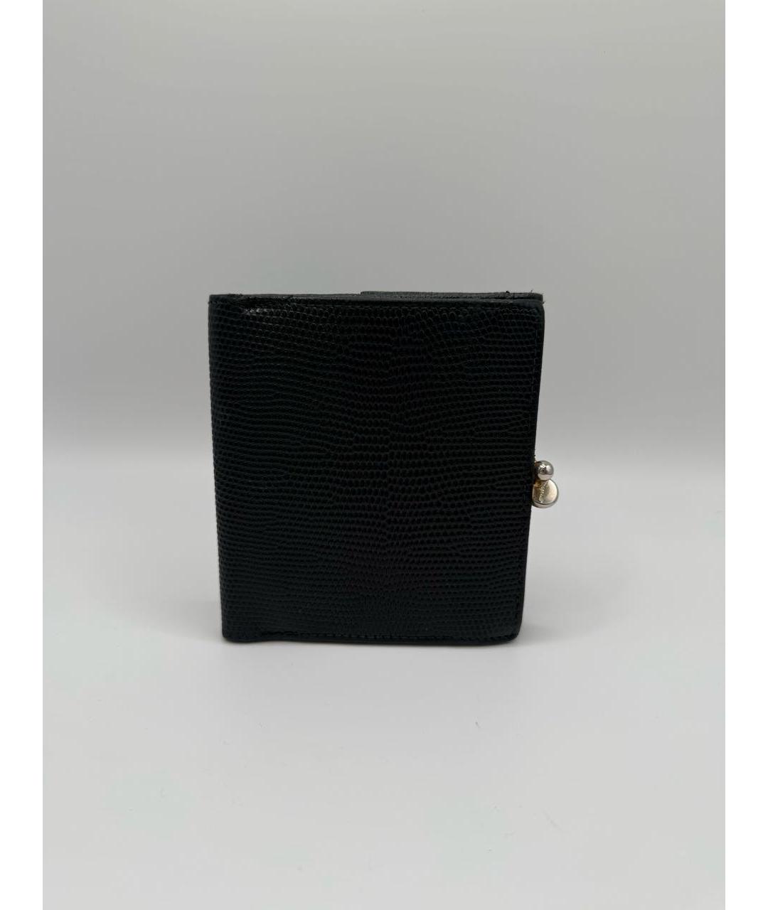 FERRAGAMO Черный кожаный кошелек, фото 2