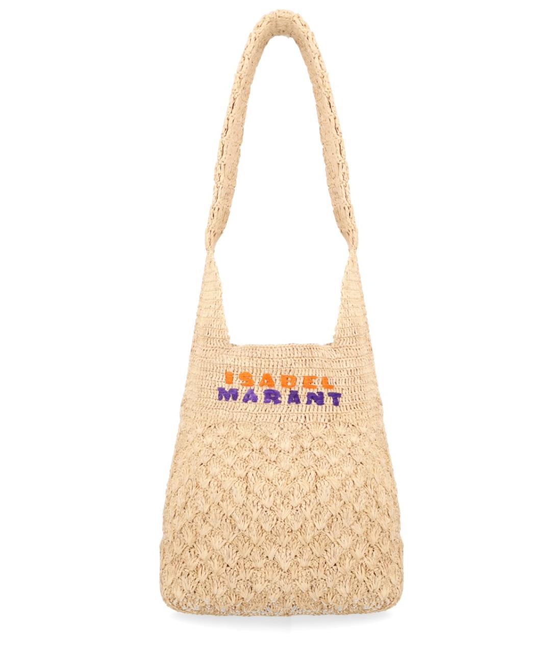 ISABEL MARANT Бежевая пелетеная сумка тоут, фото 1