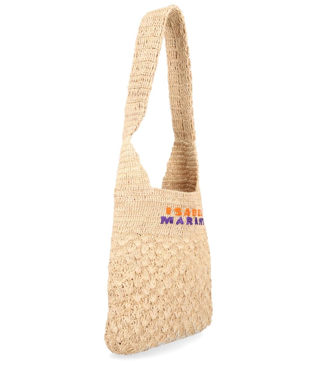 ISABEL MARANT Бежевая пелетеная сумка тоут, фото 2