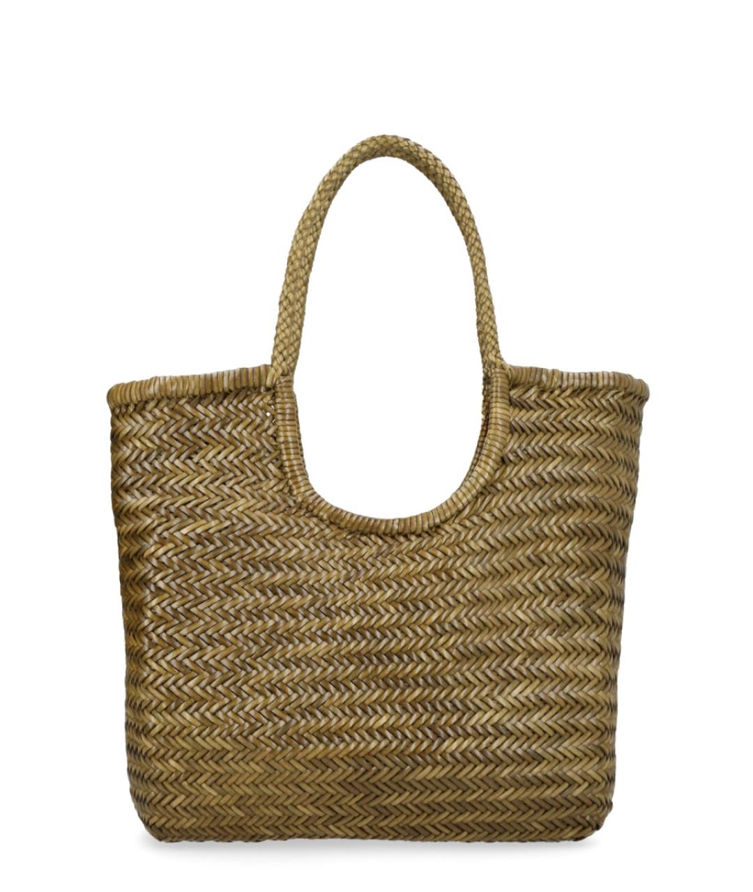 Dragon Diffusion Хаки кожаная сумка тоут, фото 3