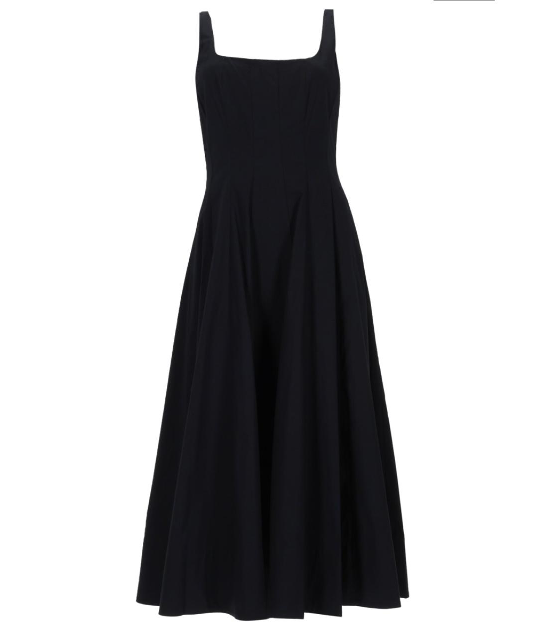 STAUD Черное хлопковое повседневное платье, фото 1