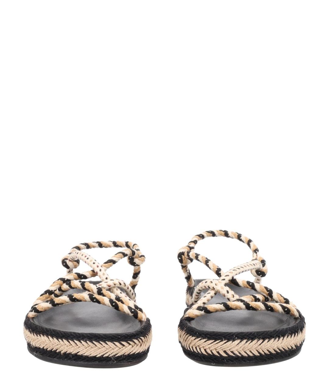 ISABEL MARANT Черные текстильные босоножки, фото 3