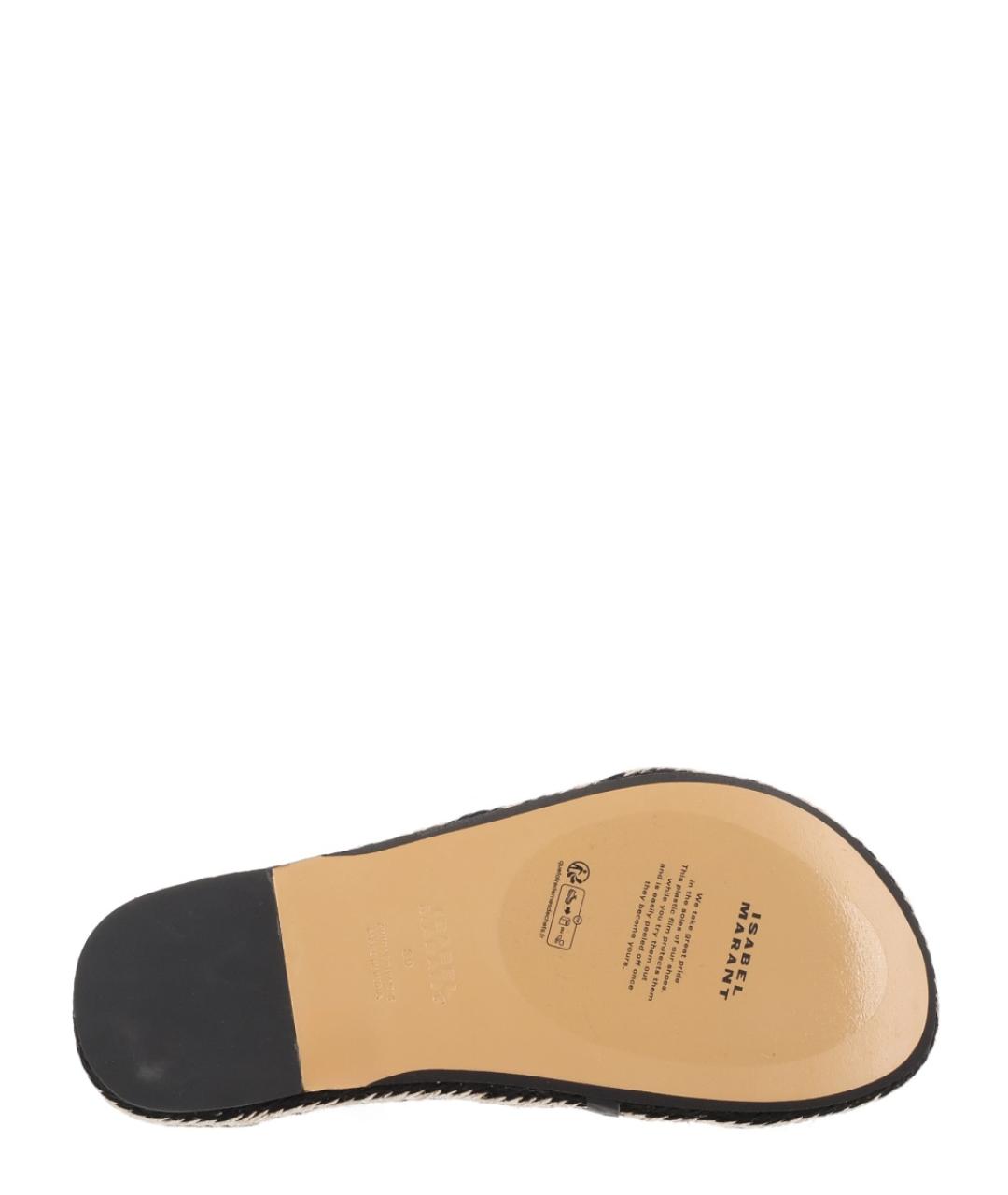 ISABEL MARANT Черные текстильные босоножки, фото 5