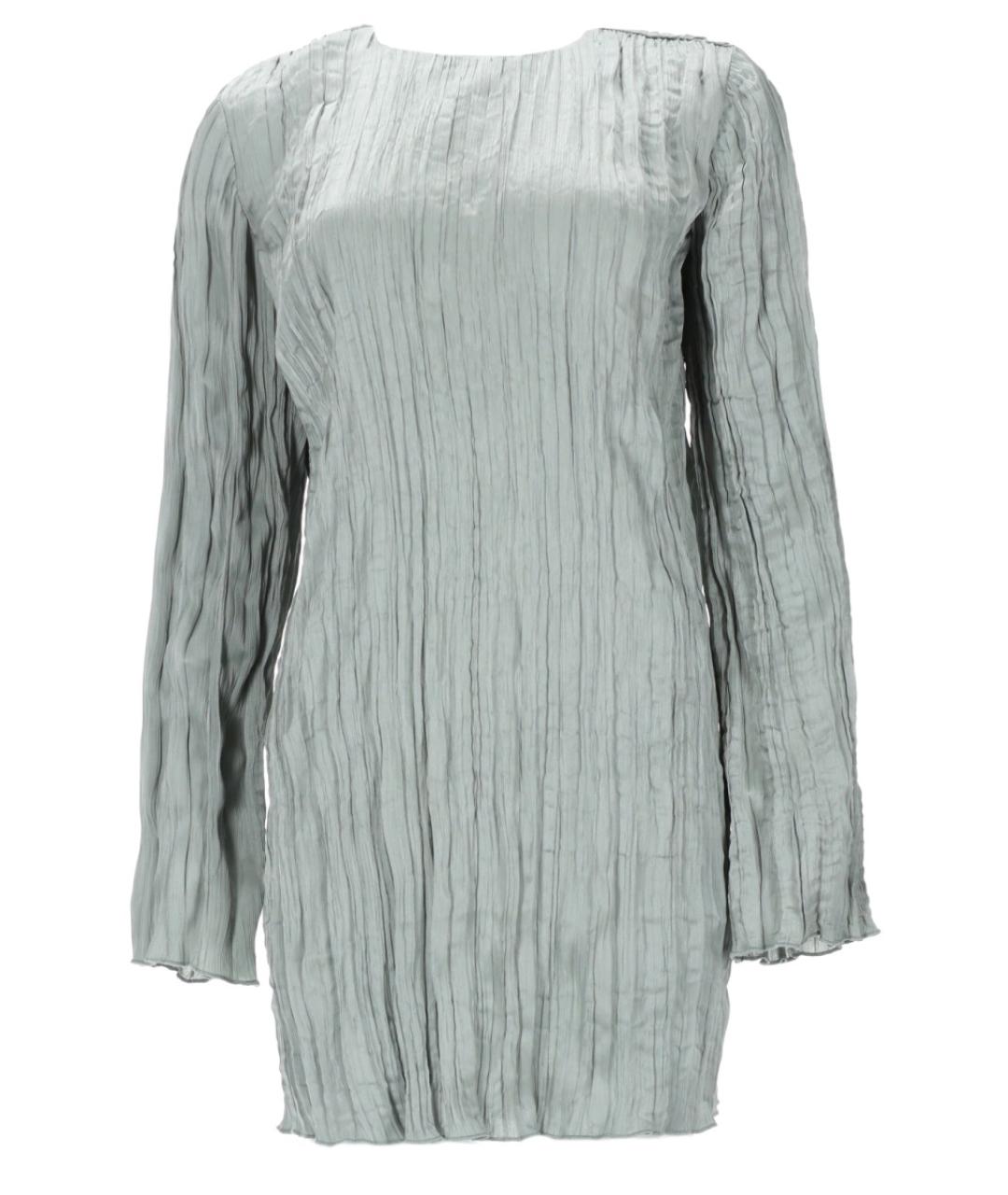 STAUD Серебряное полиэстеровое повседневное платье, фото 1