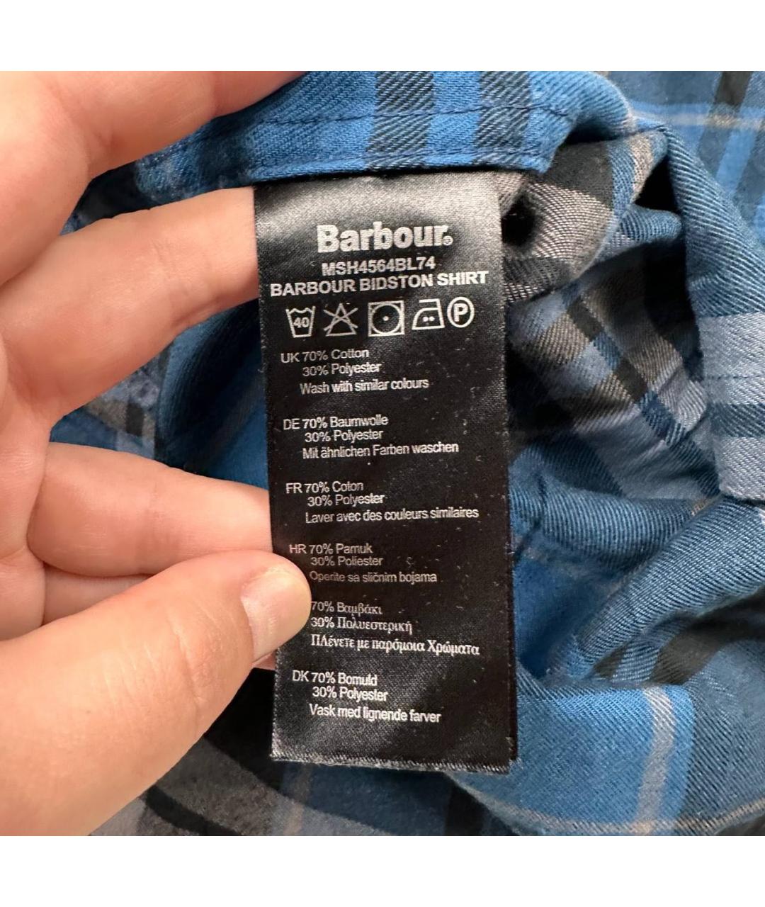 BARBOUR Темно-синяя кэжуал рубашка, фото 5