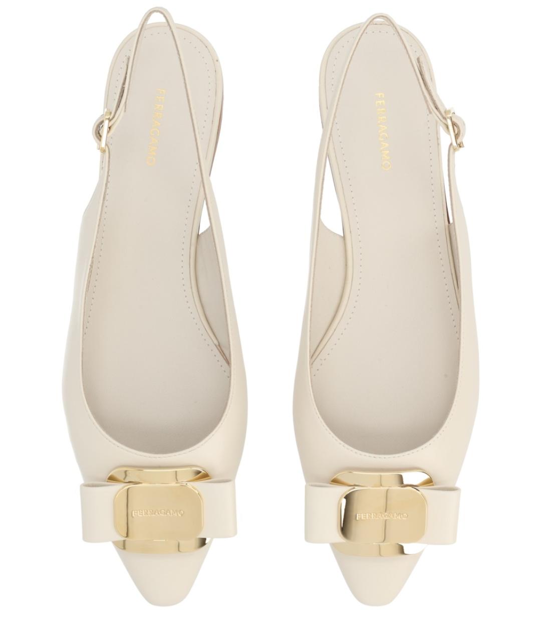 FERRAGAMO Розовые кожаные балетки, фото 5