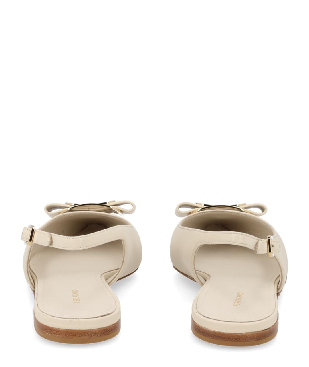 FERRAGAMO Розовые кожаные балетки, фото 4