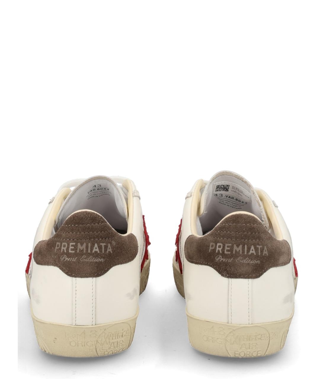 PREMIATA Белые кожаные низкие кроссовки / кеды, фото 4