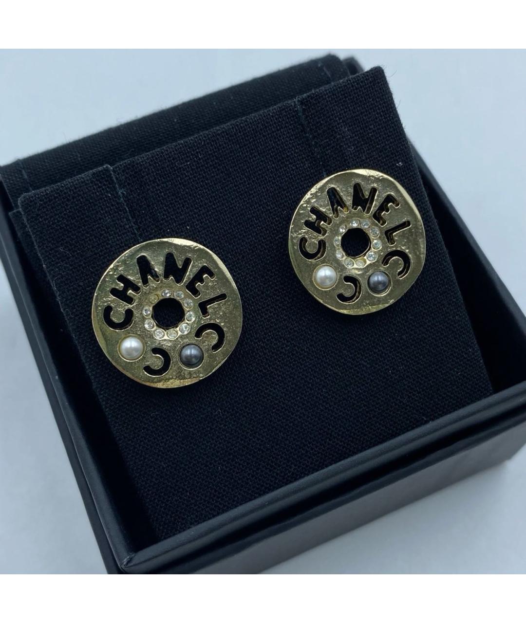 CHANEL Золотые серьги, фото 2