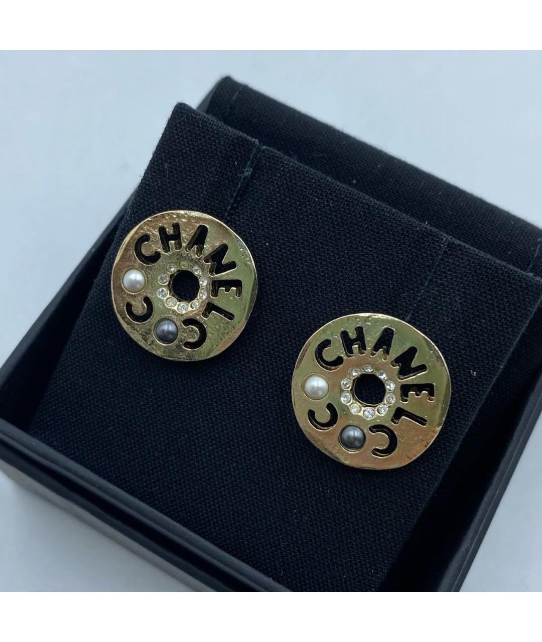 CHANEL Золотые серьги, фото 3