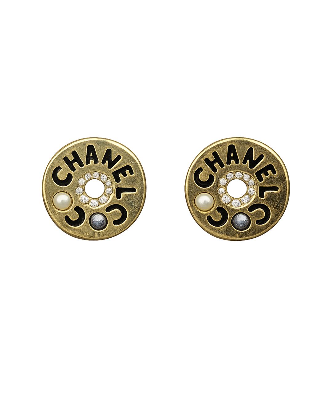 CHANEL Золотые серьги, фото 1