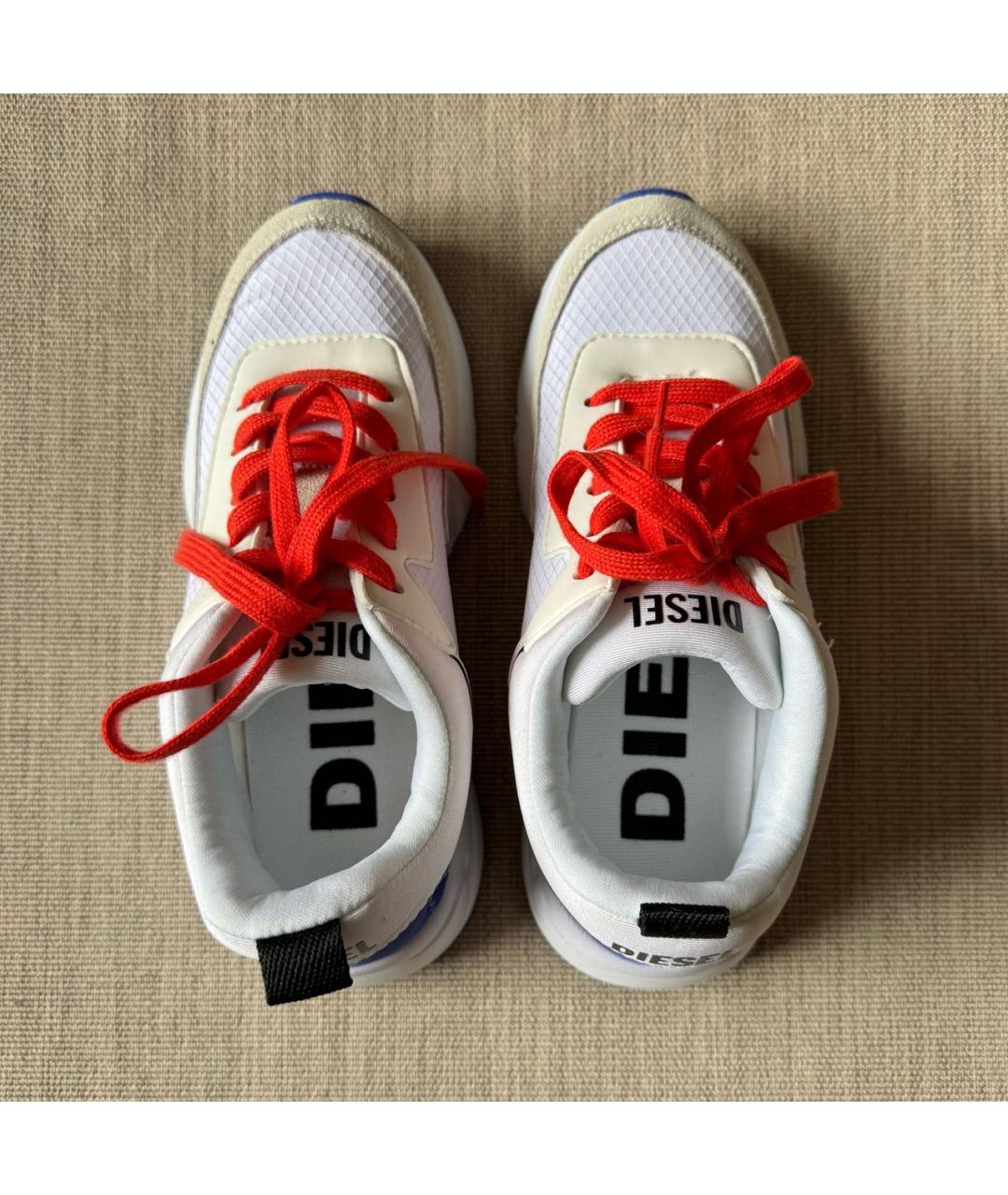 DIESEL Белые текстильные кеды, фото 3