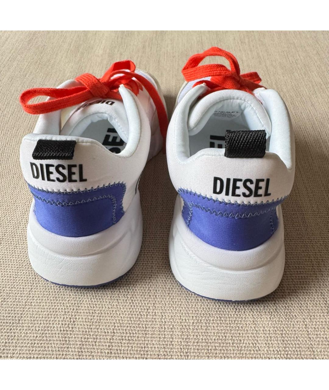 DIESEL Белые текстильные кеды, фото 4