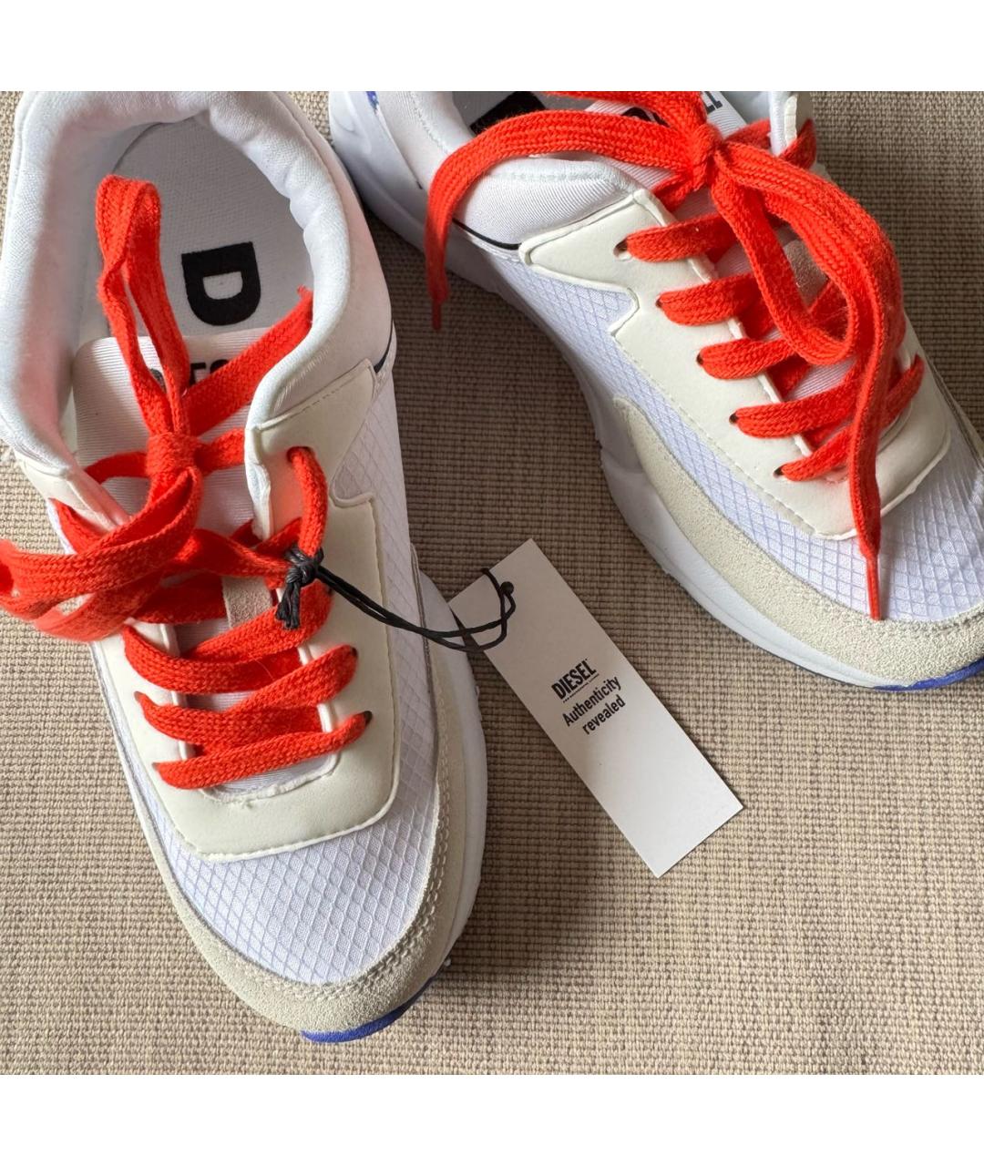 DIESEL Белые текстильные кеды, фото 5