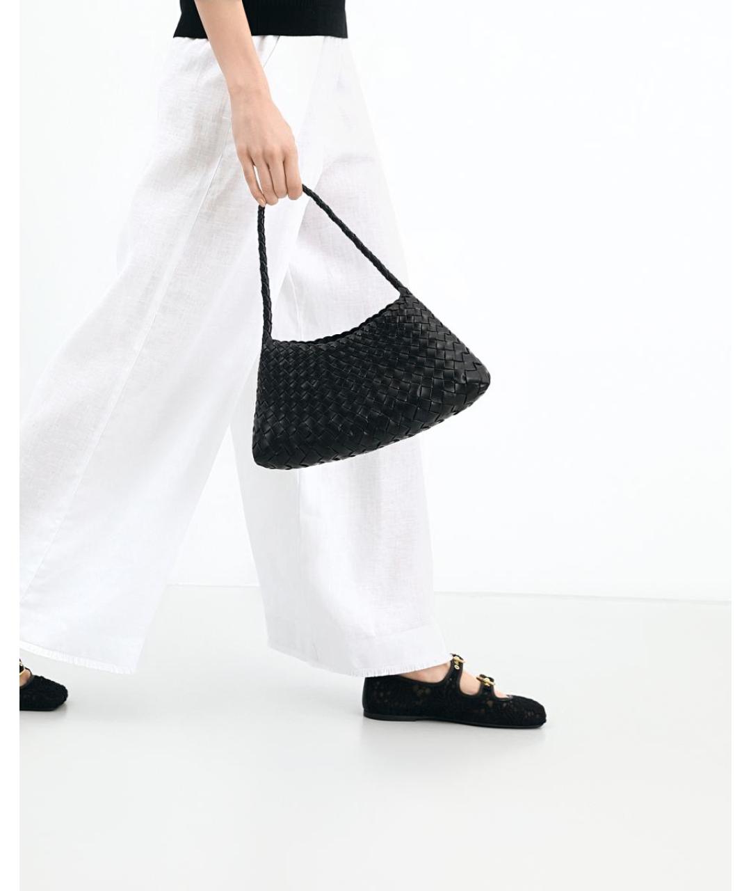 Dragon Diffusion Черная кожаная сумка тоут, фото 4