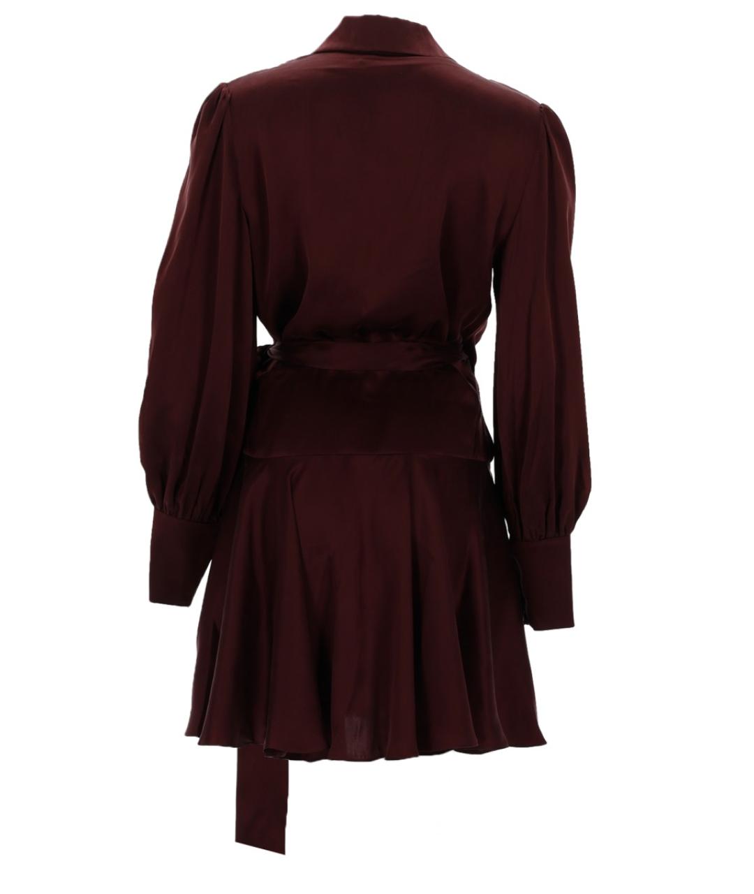 ZIMMERMANN Бордовое шелковое коктейльное платье, фото 2
