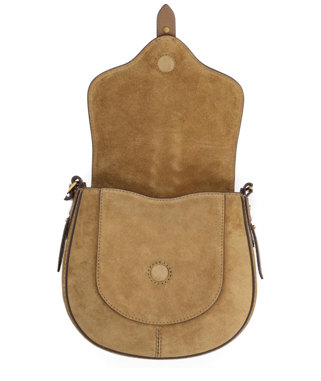 ISABEL MARANT Бежевая замшевая сумка через плечо, фото 4