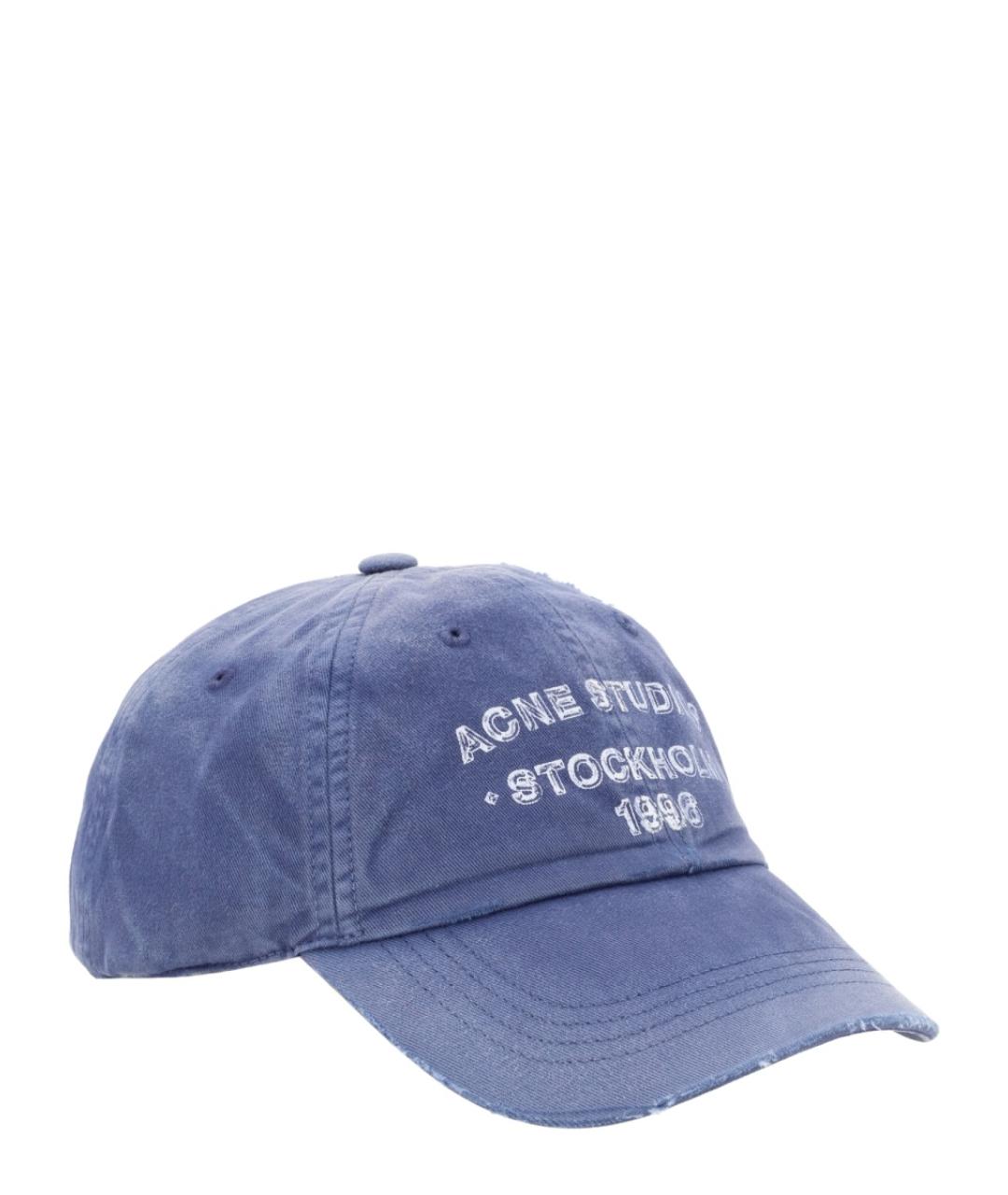 ACNE STUDIOS Синяя хлопковая кепка/бейсболка, фото 3