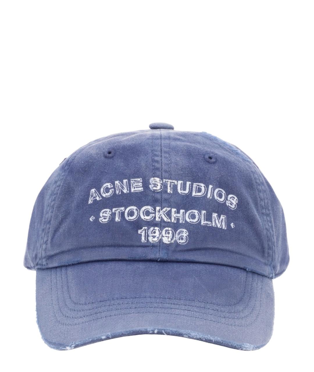 ACNE STUDIOS Синяя хлопковая кепка/бейсболка, фото 1