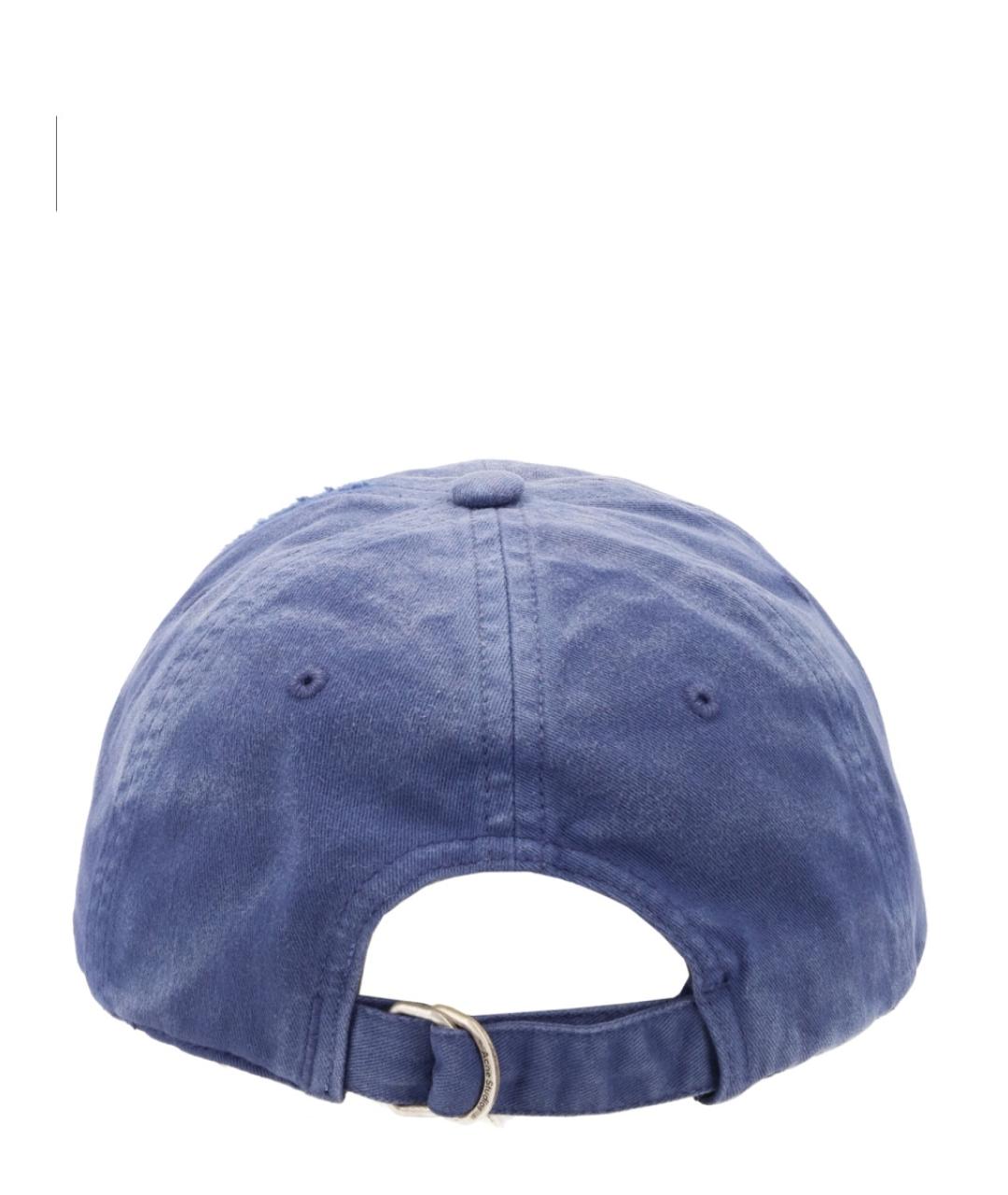 ACNE STUDIOS Синяя хлопковая кепка/бейсболка, фото 2