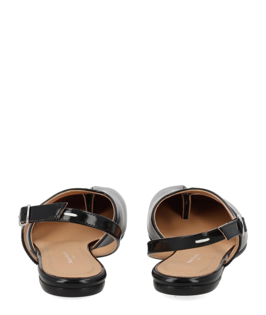 MAISON MARGIELA Черные балетки из лакированной кожи, фото 4