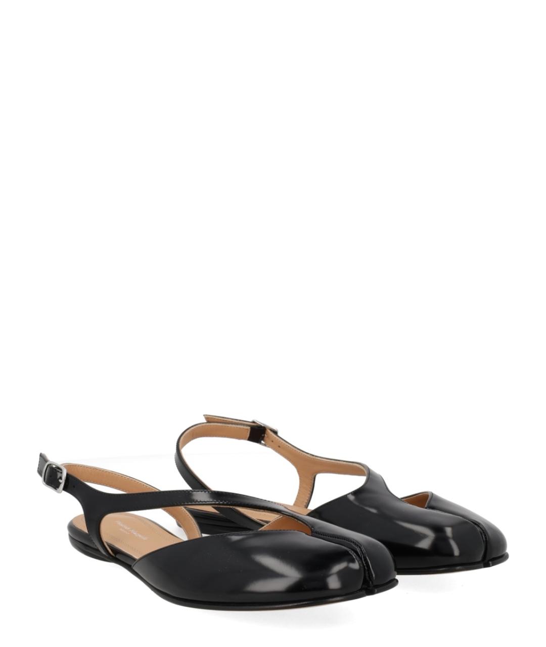 MAISON MARGIELA Черные балетки из лакированной кожи, фото 2