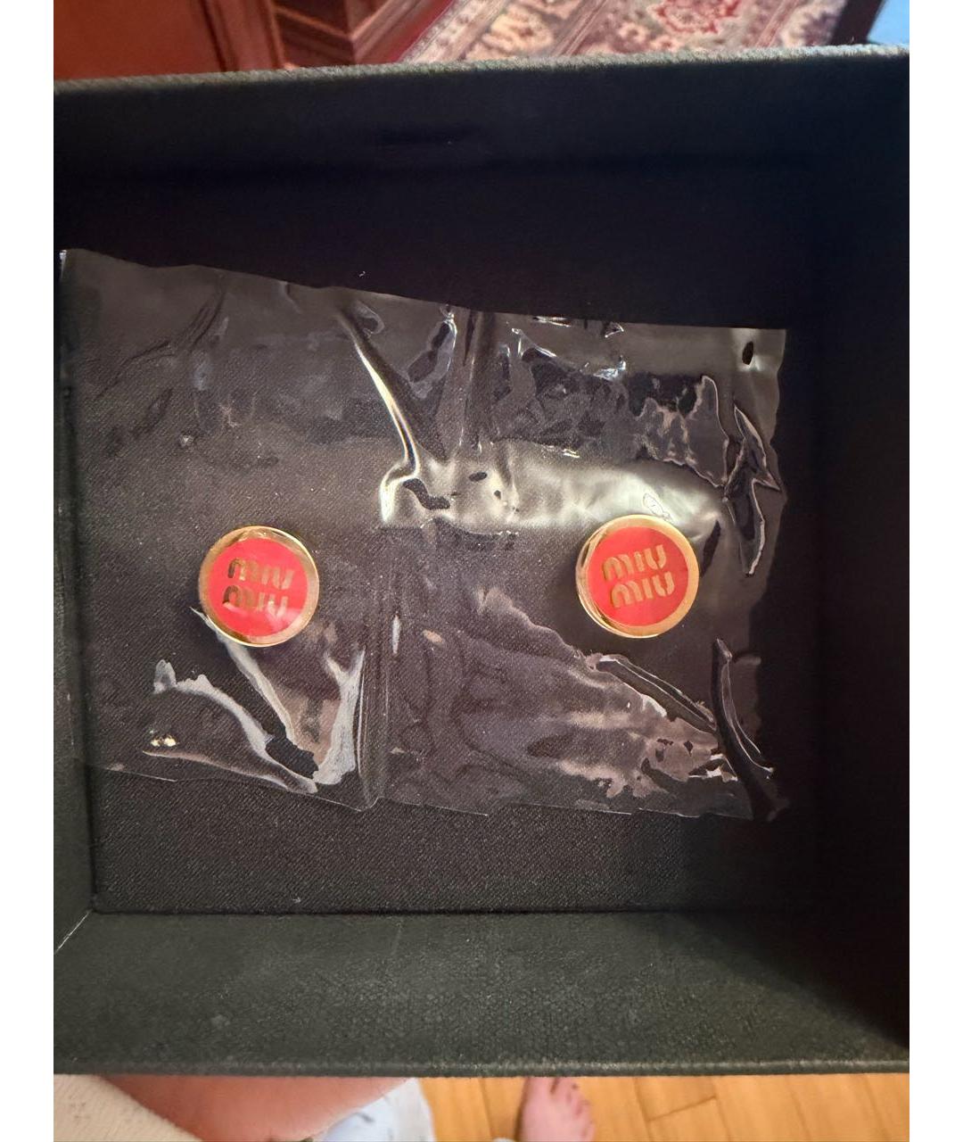 MIU MIU Красные серьги, фото 4