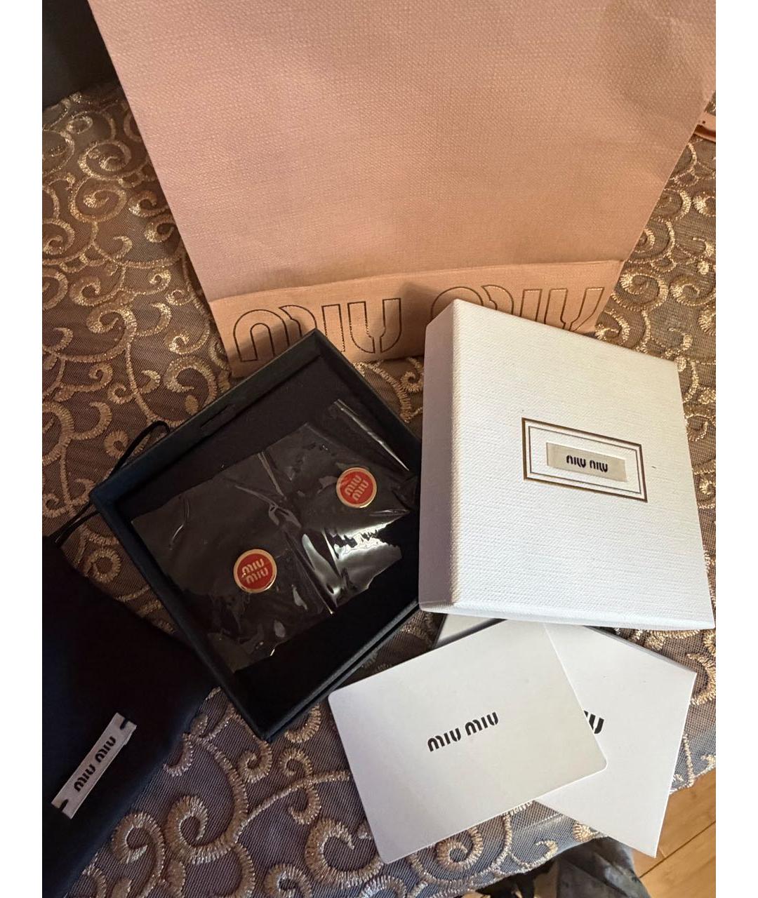 MIU MIU Красные серьги, фото 2