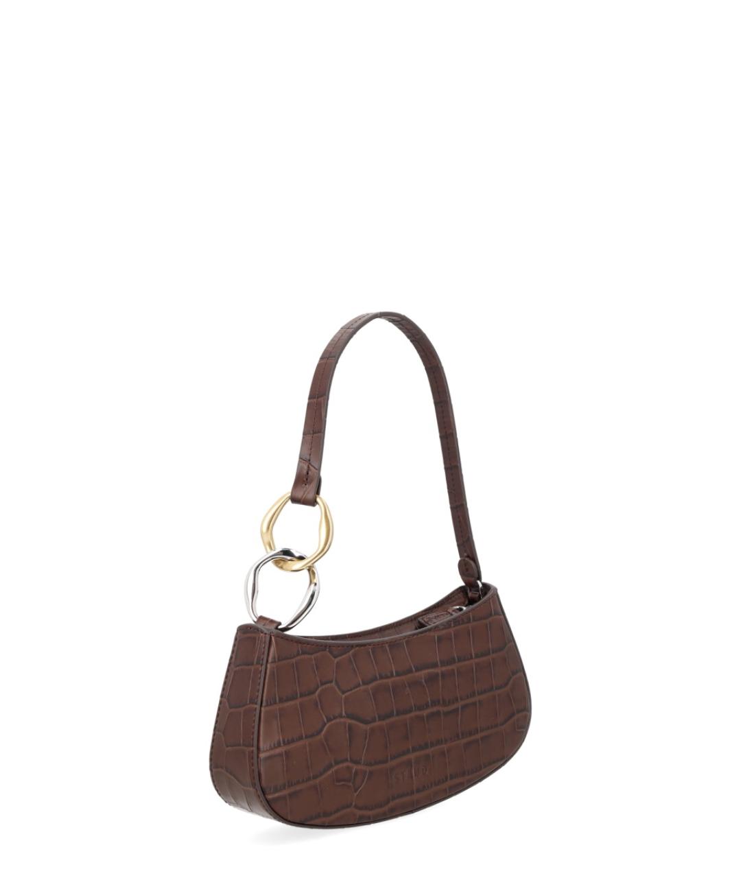 STAUD Коричневая кожаная сумка через плечо, фото 2