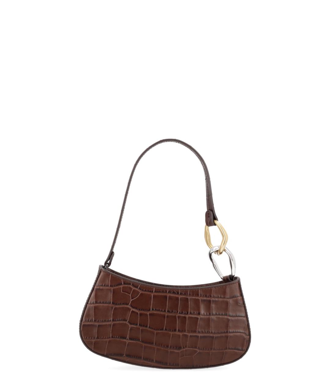 STAUD Коричневая кожаная сумка через плечо, фото 3