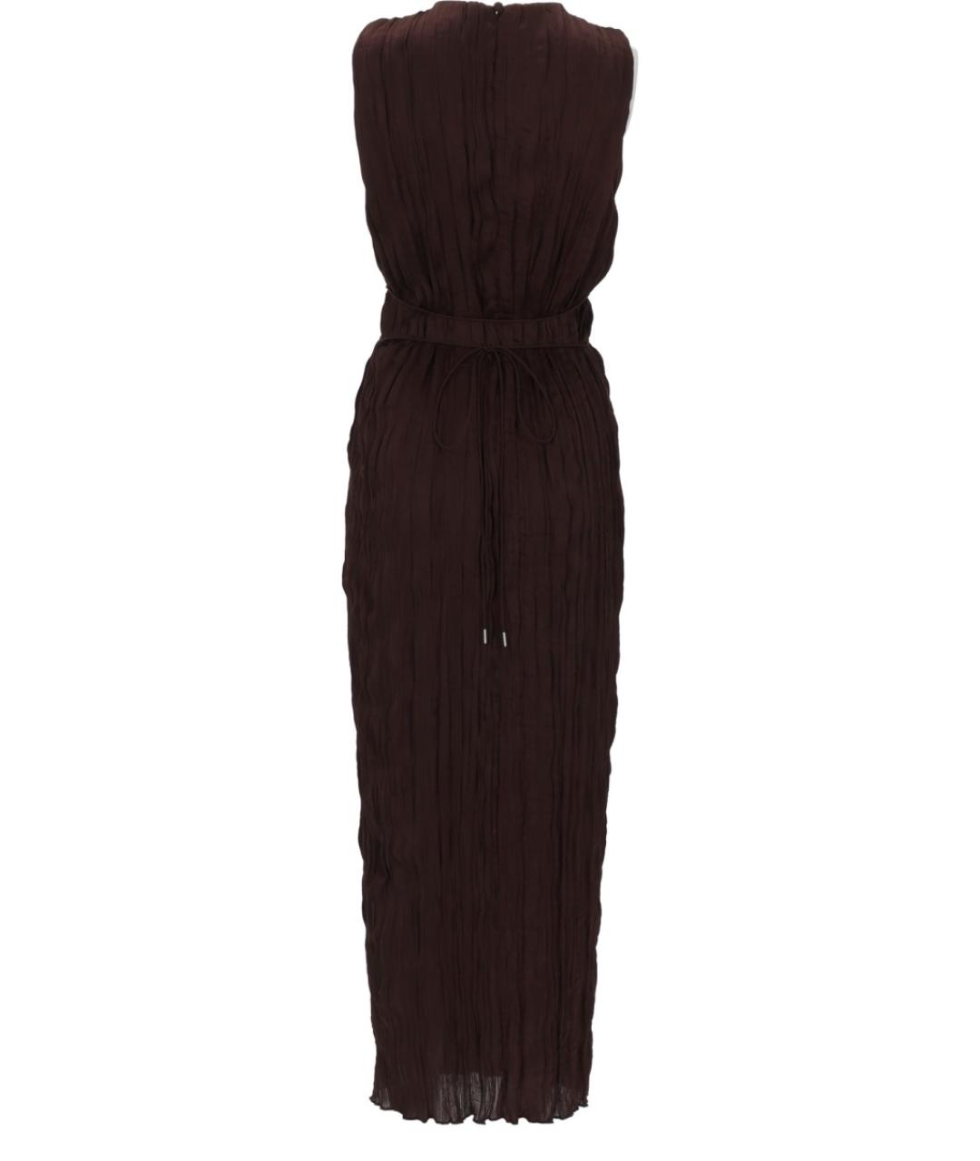 STAUD Коричневое полиэстеровое повседневное платье, фото 2