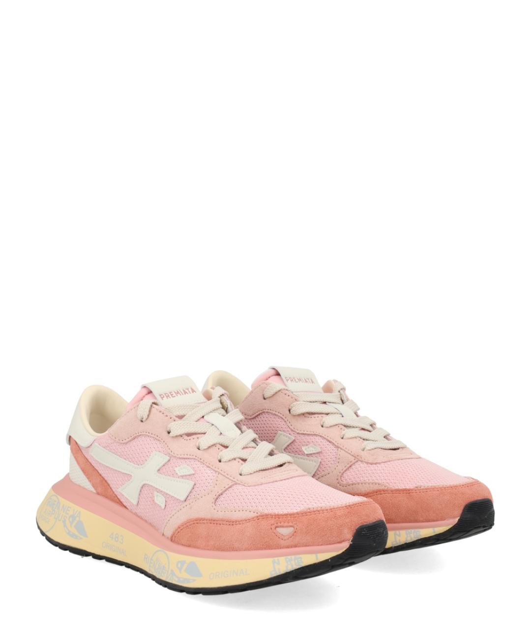 PREMIATA Розовые кожаные кроссовки, фото 2