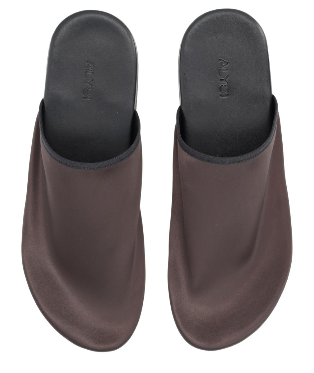 ALYSI Коричневые текстильные мюли, фото 5