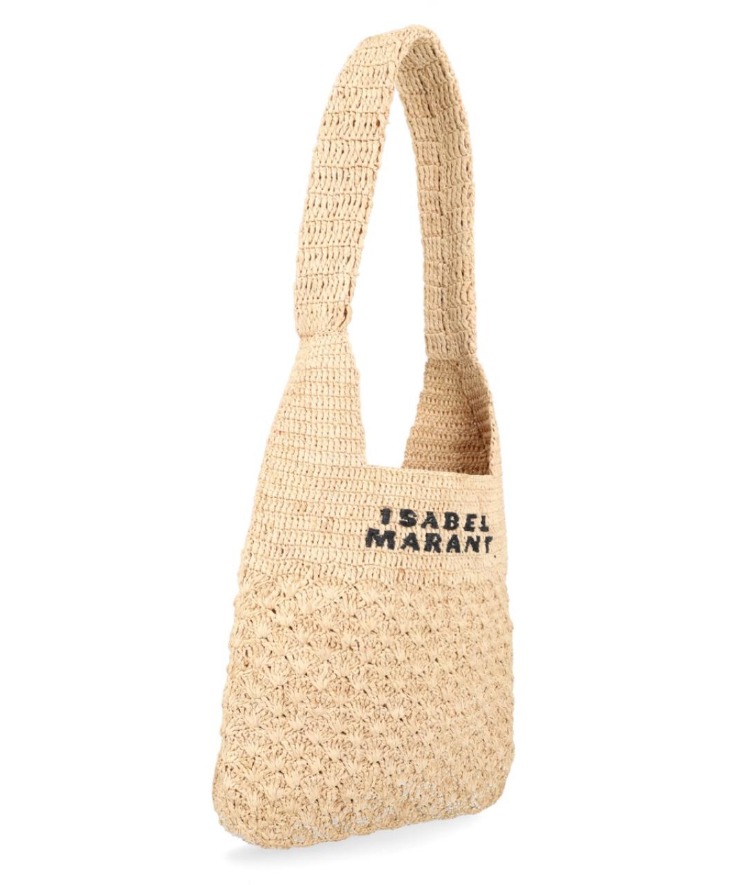 ISABEL MARANT Бежевая пелетеная сумка тоут, фото 3