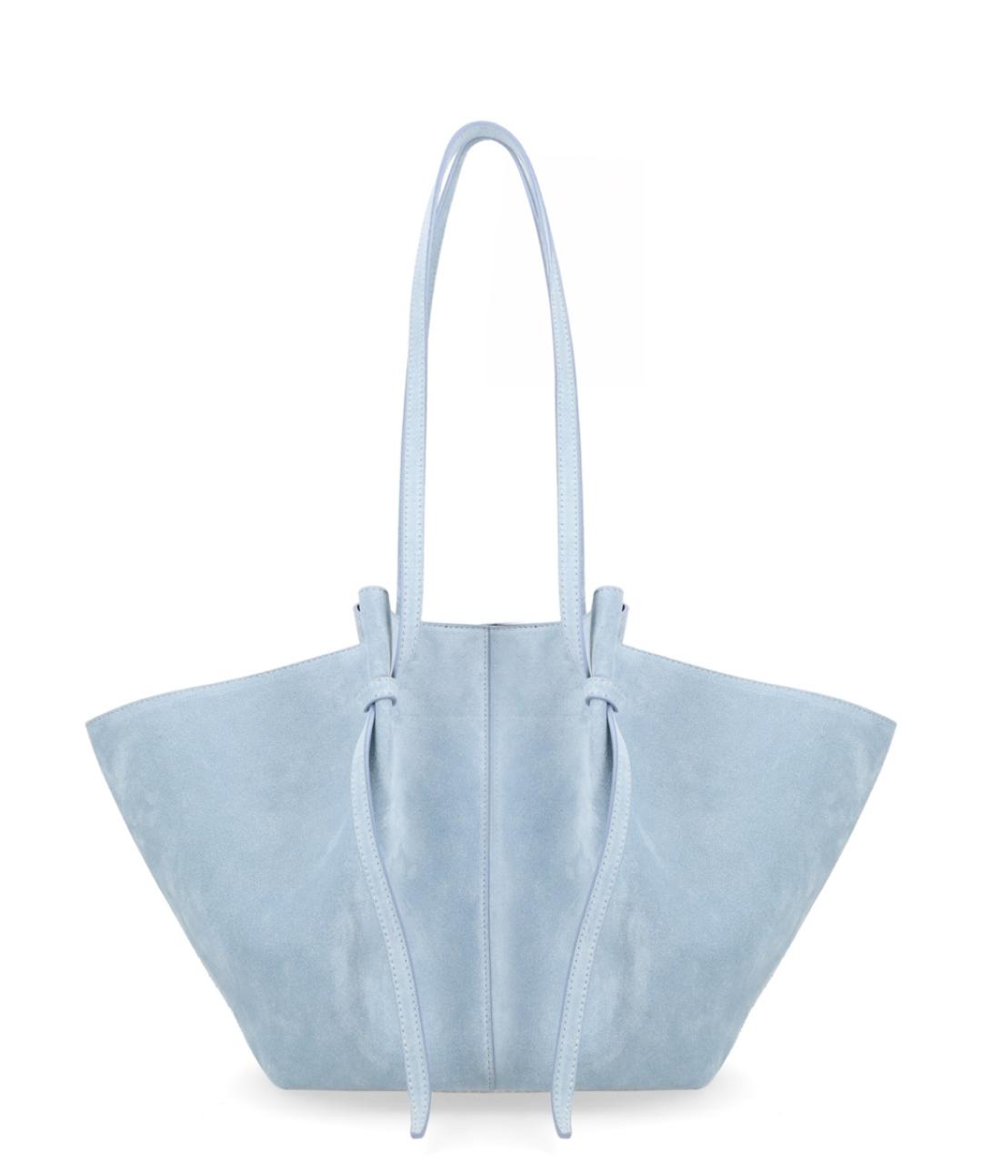 YUZEFI Голубая замшевая сумка тоут, фото 3