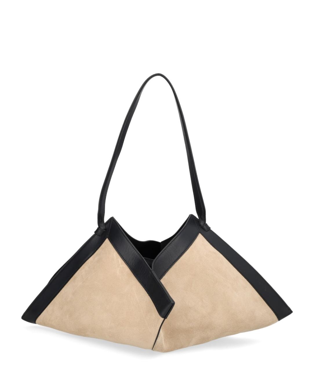 YUZEFI Бежевая замшевая сумка через плечо, фото 3