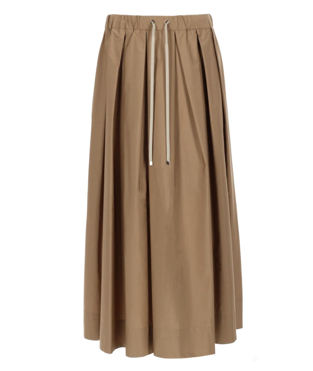 'S MAX MARA Бежевая хлопковая юбка макси, фото 1