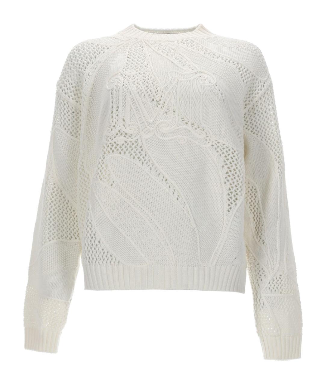 MAX MARA Белый хлопковый джемпер / свитер, фото 1