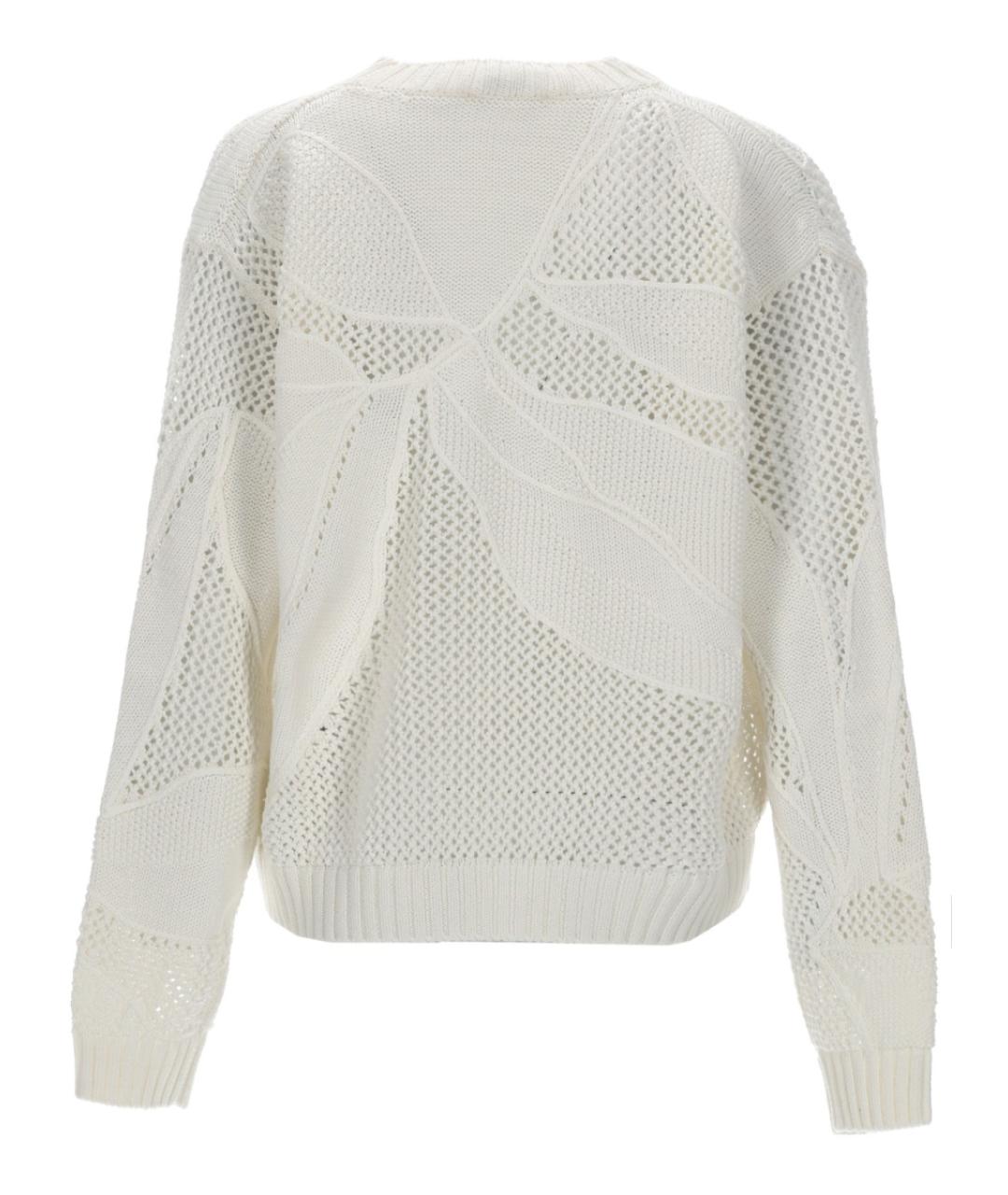 MAX MARA Белый хлопковый джемпер / свитер, фото 2