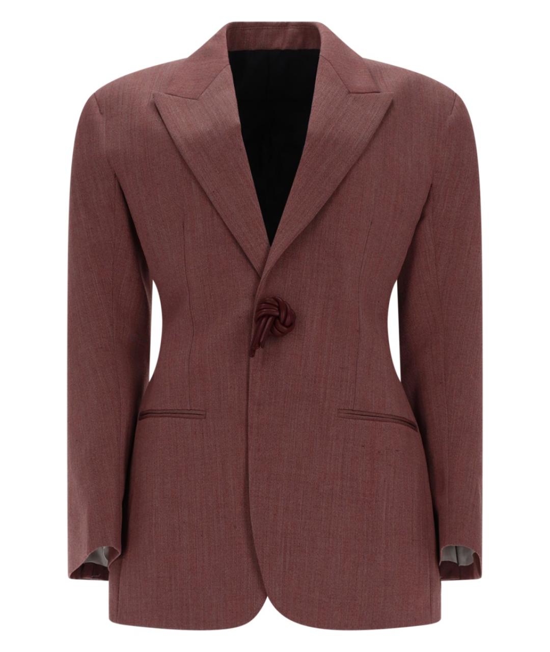BOTTEGA VENETA Розовый шерстяной жакет/пиджак, фото 1