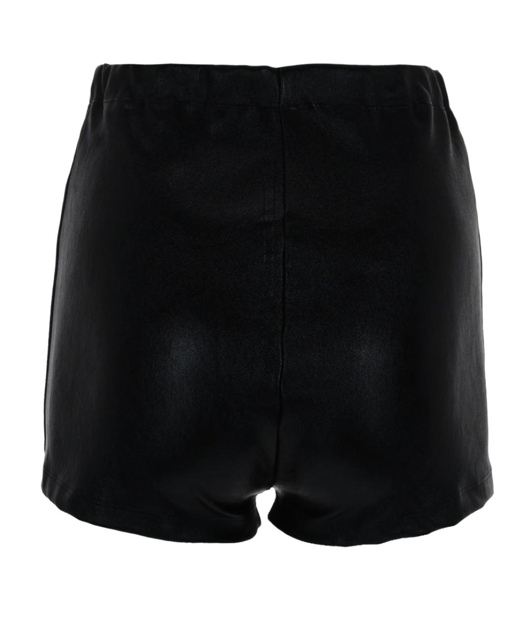 RICK OWENS Черные кожаные шорты, фото 1