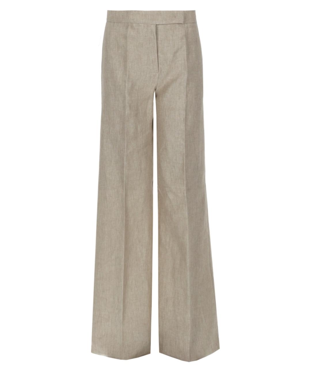 MAX MARA Коричневые прямые брюки, фото 1